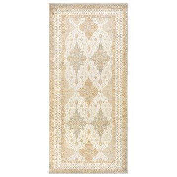 Eclectic, One-of-a-Kind Hand-Knotted Area Rug Ivory, 5'10"x13'4"