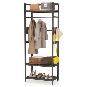 Tribesigns Entryway Hall Tree Coat Rack With Shoe Storage Shelf and Hooks