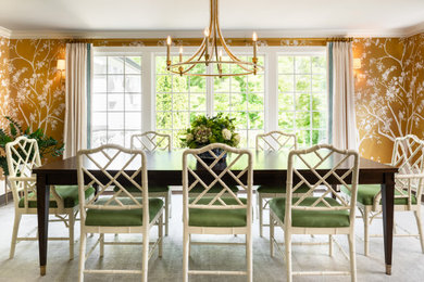 Inspiration for a transitional dining room remodel in St Louis