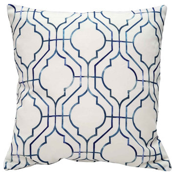 Biltmore Gate Blue Throw Pillow 20x20, with Polyfill Insert