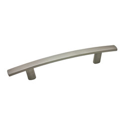 Door Corner - Cosmas 2363-96SN Satin Nickel 3-3/4&rdquo; CTC Subtle Arch Cabinet Pull - Cabinet And Drawer Handle Pulls