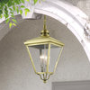 4 Light Antique Brass Outdoor Extra Large Pendant Lantern, Brushed Nickel