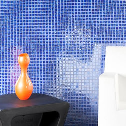 Vidrepur Titanium Mosaic Brushed Dark Blue Iridescent 093734M - Tile