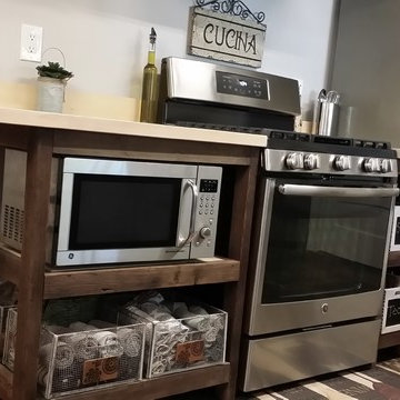 Storage baskets for towels and vegetables