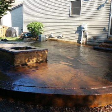 Custom Stamped Concrete Patio Design, Installation and Decorative Acid Staining!