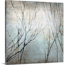 Transitional Prints And Posters Gallery-Wrapped Canvas Entitled Winter Song, 30"x30"