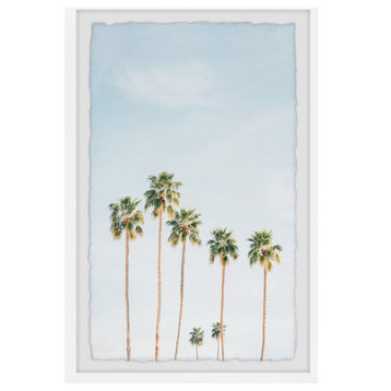 "Green Palm Trees" Framed Painting Print, 8"x12"