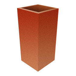 Cortek Modern Planter 85-60 Matte Copper - Outdoor Pots And Planters