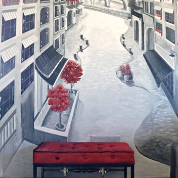 Paris Themed Media Room