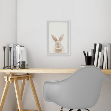 "Rabbit Close-up" Framed Painting Print