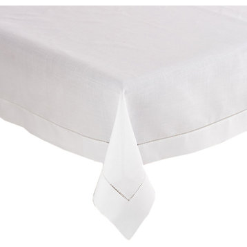 Classic Solid Color Hemstitch Border Tablecloth, 60x60