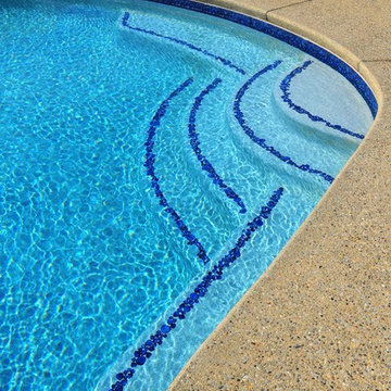 Mountain Lake style salt water inground pool