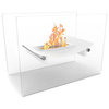 White Bow Ventless Free Standing Bio Fireplace Can Be Used as a Indoor, Outdoor