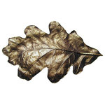 Notting Hill Decorative Hardware - Oak Leaf Bin Pull, Antique Brass - Projection: 1"