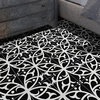 8"x8" Hocima Handmade Cement Tile, Black/White, Set of 12