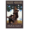 Paul A. Lanquist Blue Ridge Parkway Two Bears Tree Art Print, 12"x18"