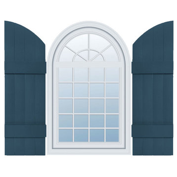 Standard Size Four Board Joined w/Arch Top Shutters, Classic Blue, 73"x14"