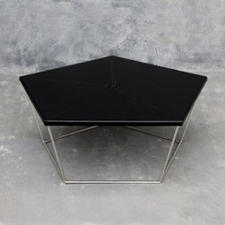 Pentagon Table with Genuine Leather top - Coffee Tables