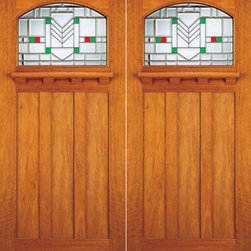 Prehung Entry Double Doors, Glass Design - Front Doors
