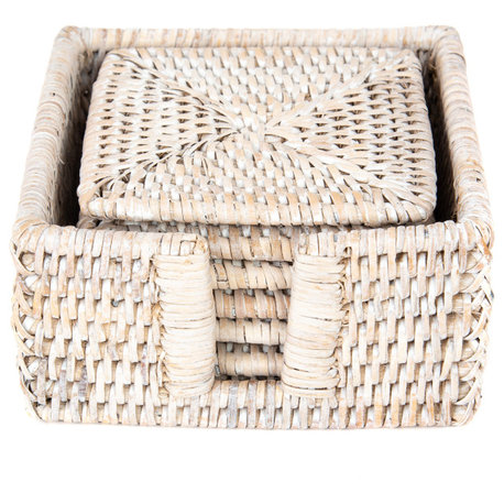 Artifacts Rattan 7 Piece Square Coaster Set
