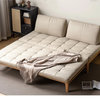Oak solid wood Sleeper sofa, Walnut Color 74x39.8 Inch - 78x34.3 Inch London Grey
