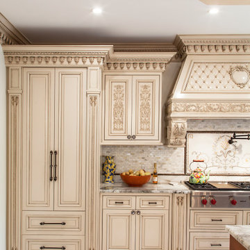Hand carved kitchen