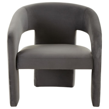 Safavieh Couture Roseanna Modern Accent Chair, Dark Grey