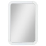 Meridian Furniture - Sage Collection, White, Mirror - Bold design elements are the hallmark of this Sage wood mirror. This beautiful mirror features up-to-the-minute styling and a white finish that's perfect for your contemporary room, while a rich wood frame ensures everlasting beauty and ongoing performance.