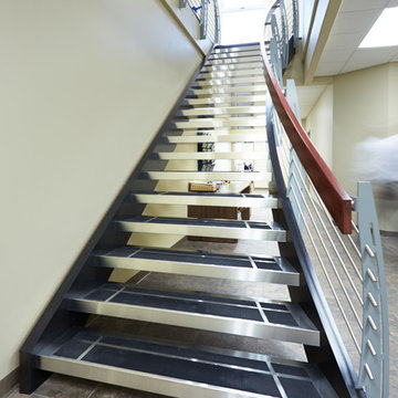 Stainless Clad Treads with Custom Railing