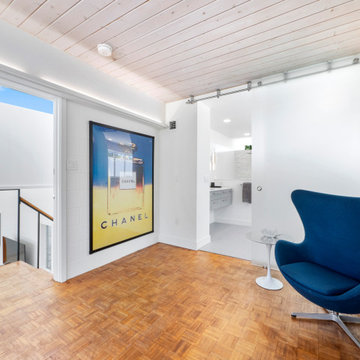 Mid-Century Stair Landing & Sitting Area — Lido Shores Sarasota