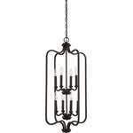 Nuvo Lighting - Nuvo Lighting 60/5972 Willow - Eight Light 2-Tier Caged Pendant - Willow Eight Light 2-Tier Caged Pendant Polished Nickel *UL Approved: YES *Energy Star Qualified: n/a  *ADA Certified: n/a  *Number of Lights: Lamp: 8-*Wattage:60w Candelabra Base bulb(s) *Bulb Included:No *Bulb Type:Candelabra Base *Finish Type:Polished Nickel