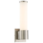 Designers Fountain - Designers Fountain LED6871-SP Linden - 13W 1 LED Wall Sconce - Shade Included: TRUE  Dimable:Linden 13W 1 LED Wal Satin Platinum Opal  *UL Approved: YES Energy Star Qualified: YES ADA Certified: n/a  *Number of Lights: Lamp: 1-*Wattage:13w LED bulb(s) *Bulb Included:Yes *Bulb Type:LED *Finish Type:Satin Platinum
