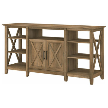 Bush Furniture Key West Tall TV Stand for 65 Inch TV, Reclaimed Pine