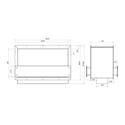 Ignis Ethanol Fireplace Inserts / Fireboxes FB2400-D - Indoor Fireplaces