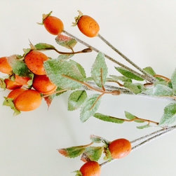 Orange rosehip berries - Artificial Flowers, Plants & Trees