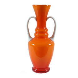 EMPOLI ORANGE TWO-TONE VASE - Vases