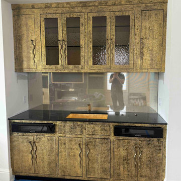 Reptile Skin Decorative Finish on Custom Cabinetry | Brookfield, CT