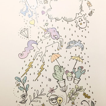 Preteen Sketchbook Emoji Mural
