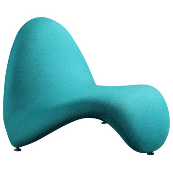 Manhattan Comfort MoMa Wool Blend Accent Chair, Teal, Single