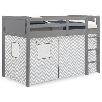 Delta Children Generic Fabric Loft Bed Tent for Low Twin Bed in Gray