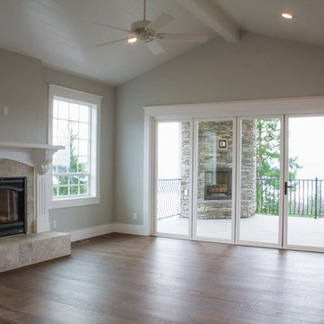 Great Room with Moving Glass Wall System