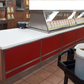 Remodel Fast Food Restaurant Front Counter and Beverage Bar