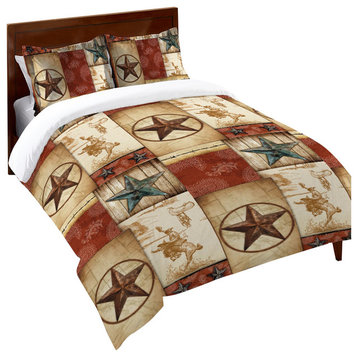Laural Home Rodeo Patch Duvet Cover, Queen
