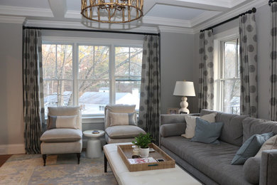 Transitional living room photo in San Diego