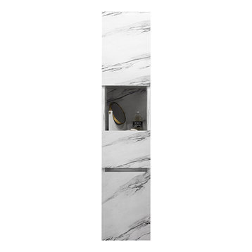 Bathroom Cabinet With Drawers Wall Mounted With Shelf, White