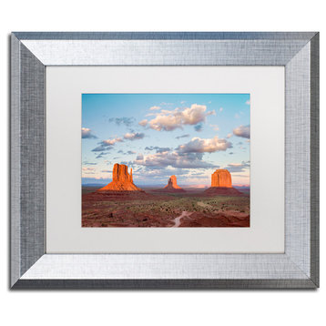 Blanchette Photography 'Scarlet Monuments', Silver Frame, White Matte, 14"x11"