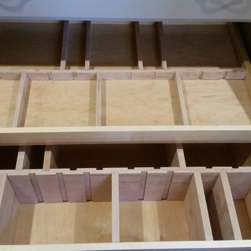 Kitchen Island with Tupperware Organizer, Spice Drawer, and Cutting Board