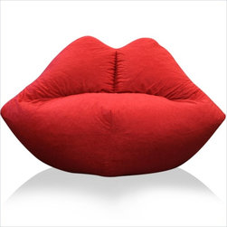 Hot Lips Fun Shape Plush Bean Bags - Bean Bag Chairs
