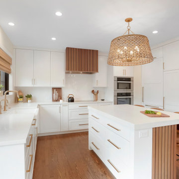North Glencoe - White and Walnut Kitchen