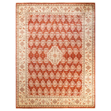 Eclectic, One-of-a-Kind Hand-Knotted Area Rug Orange, 9' 3" x 12' 3"